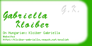 gabriella kloiber business card